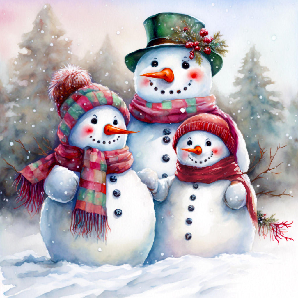 Loving Family of Snowmen