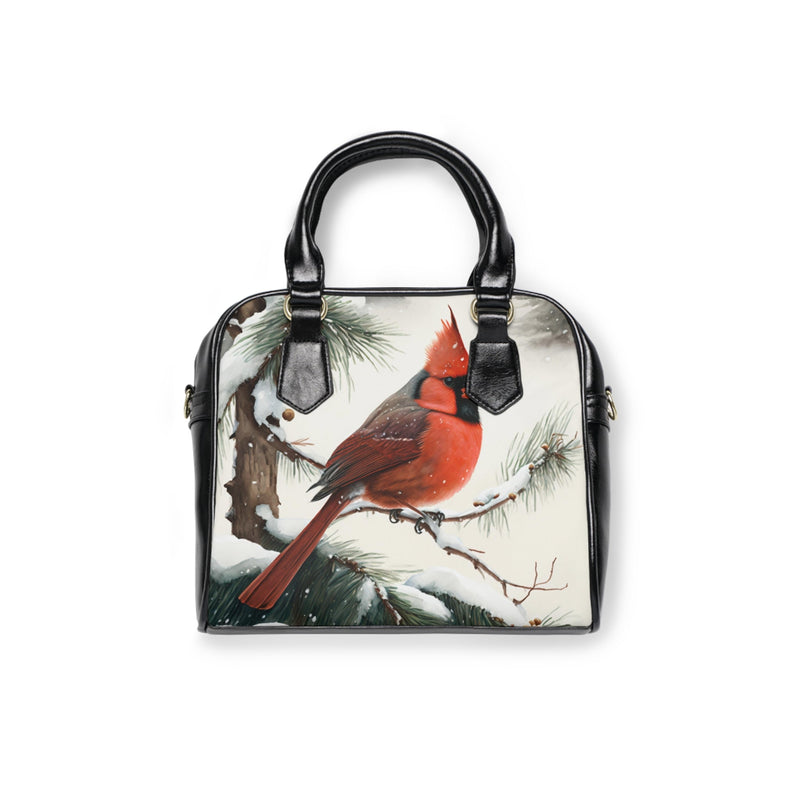 Christmas Cardinal in the Snow - Premium Handbag