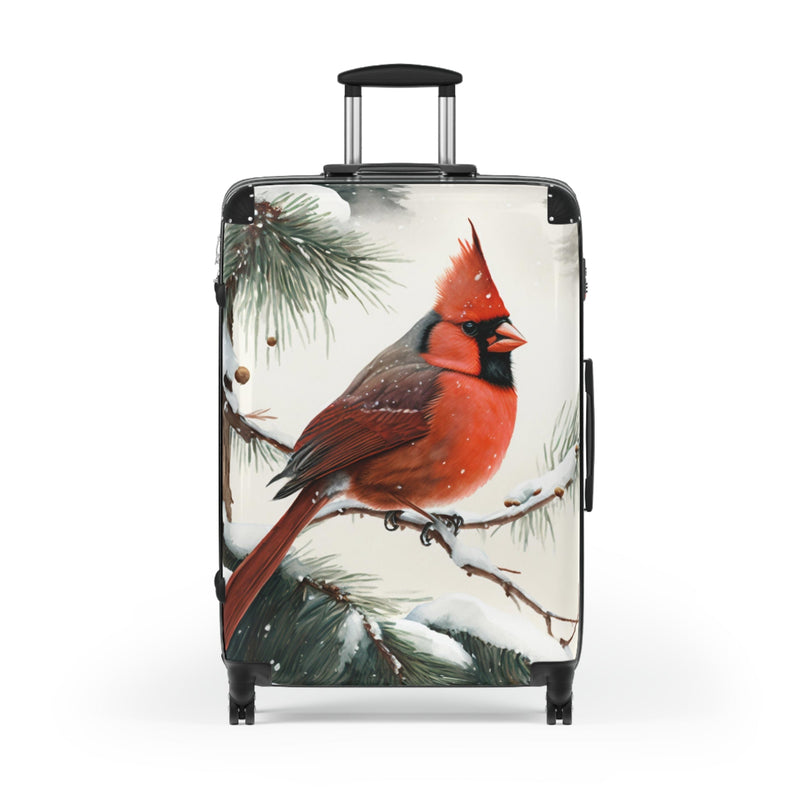 Christmas Cardinal in the Snow - Premium Travel Luggage