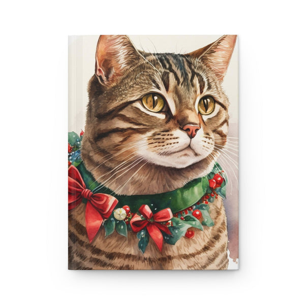 Festive Christmas Cat - Premium Hardcover Journal Journal
