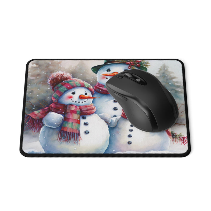 Loving Family of Snowmen - Non-Slip Mouse Pad